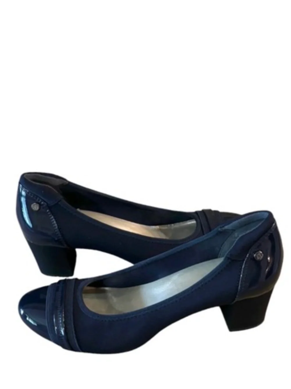 Jenn Ardor Women Navy Blue Low Heels Chunky Pump Size 8.5 Shoes